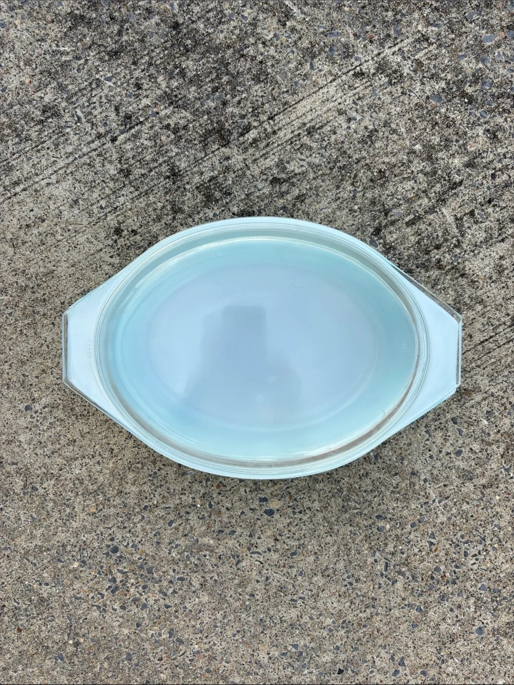 Pyrex Turquoise Snowflake Casserole with Clear Glass Lid